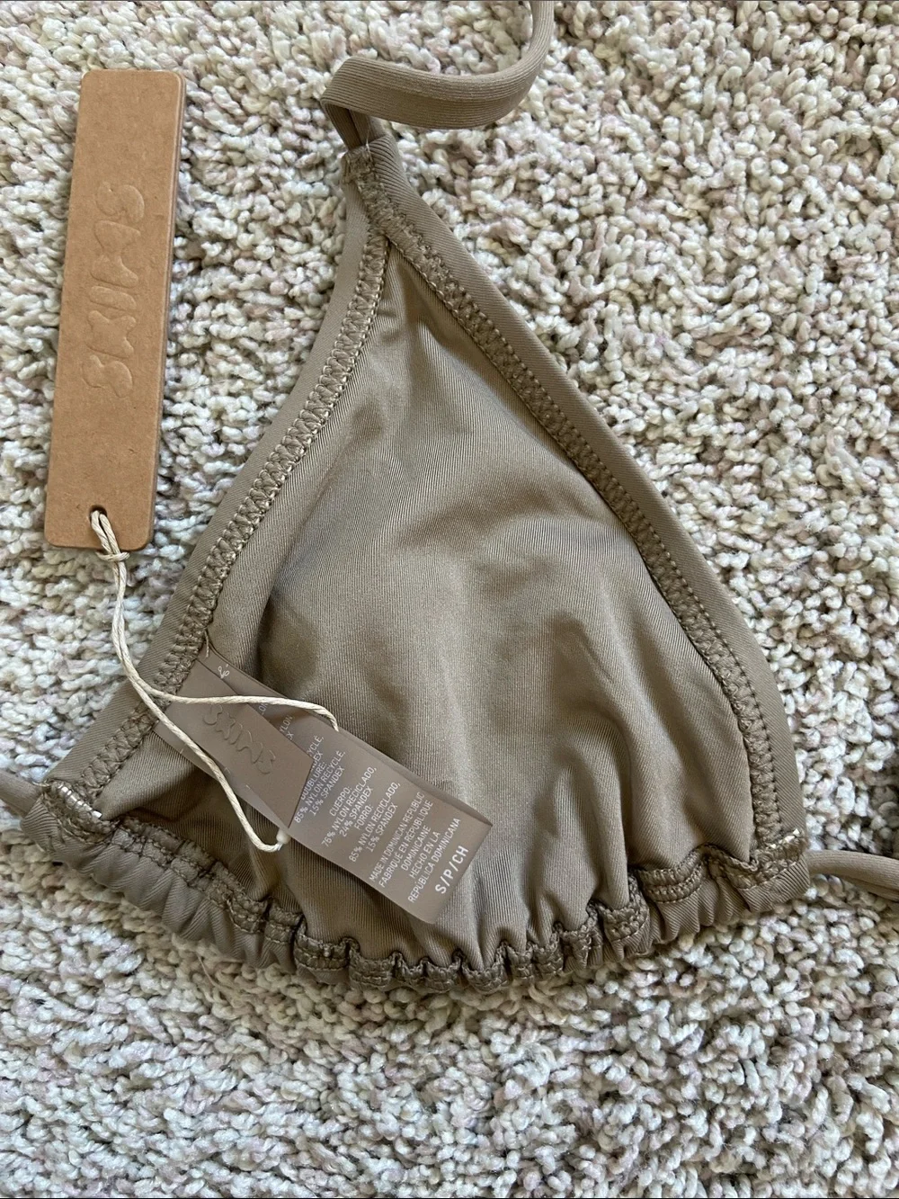 NWT Skims Triangle Bikini Top in Desert sz S Skimpy Strappy Snatched